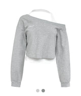 Hailey Off-Shoulder Layered Sweatshirt