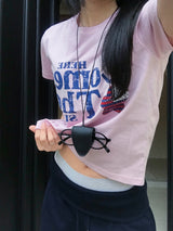 Tiny Summer Comes Strar レタリング半袖Tシャツ
