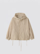 String Hoodie Windbreaker_Beige