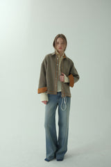 WOOL BLENDING ZIP-UP JACKET_BEIGE