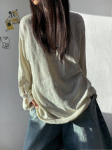 Drip Drape Distressed Mesh Loose Knit Sweater 4color