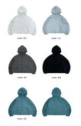 Arc-in-crop windbreaker