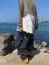 washing cargo denim pants