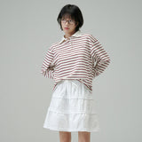 ストライプカラーTシャツ  (Ivory)