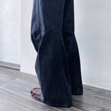 Indigo Sculpted Wide Jeans