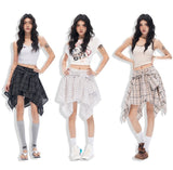 Vintage Check Ribbon Wrap Mini Skirt
