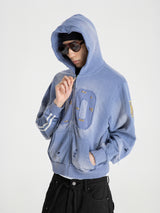 SEXXDEVIL 00 Washed Zip-Up Hoodie
