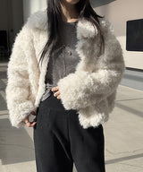 [F/W] Soft boucle hair fur jacket(2color)