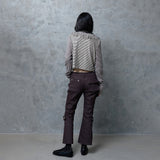 FRINGE STRIPE CARDIGAN: BEIGE