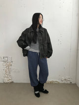 [MD Pick] Grunge Leather Mustang Jacket (2color)