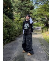 ガーデン グラフィック レイヤード ロングスリーブ ティーシャツ