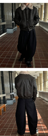 [F/W]ウールカーブボタンパンツ(2色)
