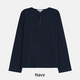Deck Stitch Henley Neck Long Sleeve Tee