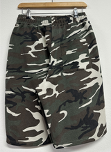 SHORT MILITARY WASHING BALLOON BERMUDA 🖤🩶💚🍪2COLOR
