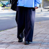 Cotton wide-leg casual pants