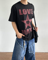 ラスプリント半袖Tシャツ