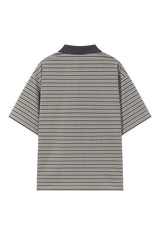 Striped Patchwork Polo Tee