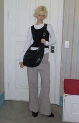 C LAYERED COTTON PANTS_GREY