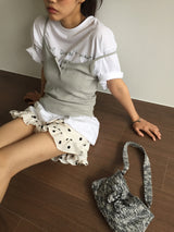 リボンニットミニバッグ (2color)