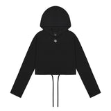 LOGO STITCH STRING HOOD LONG SLEEVE