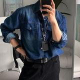  Deface Double Flap Pocket Denim Shirt