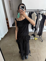  STRING CARGO ANKLE PANTS