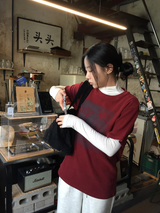 ファロスリムウールネックポーラTシャツ（4c）