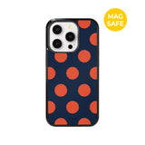 【MADE】Sizzling dot Navy iPhone case [Glossy Glass/Magsafe]