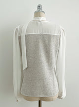 Benilla Color Matching Tweed H-line Skirt