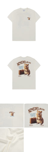 24FW WORLD WIDE TRAVEL QUOKKA ARTWORK SHORT SLEEVE T-SHIRT (OVERSEAS EXCLUSIVE) CREAM