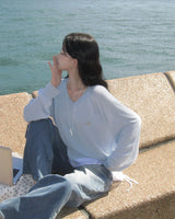 [MADE] Silhouette, summer V-neck loose fit knit
