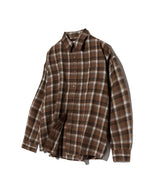 87-STAN092 ビンテージフォレストオーバーフィット長袖タータンチェックシャツ