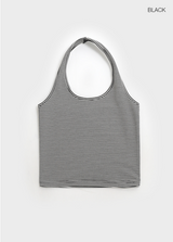 [B-BASIC] Summer Stripe Halter Sleeveless