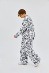 WIDE CARPENTER TRACK PANTS MONO FLOWER