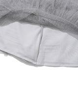 DOT MESH CANCAN SKIRT(GREY)