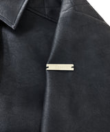 UNISEX フェイクレザーキルティングブルゾン_ブラック
