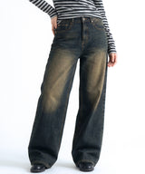 Basic Washing Wide Denim Pants - 4COLOR