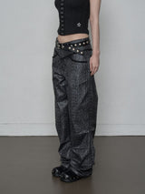 PYTHON LACE PANTS
