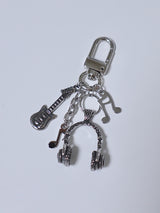  Headphone music guitar keyring