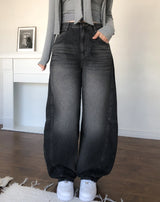 ジェネット カットアウトバルーンデニムパンツ