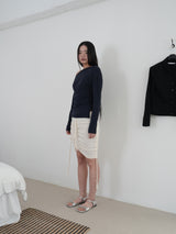 BRAID TIE SKIRT & TOP (CREAM)