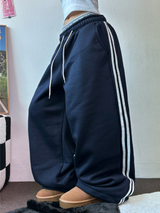 TRACK WIDE TAPING BALLOON LONG PANTS 💙🖤🤍3COLOR