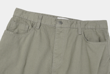 Bias Incision Washed Semi Wide Cargo Pants