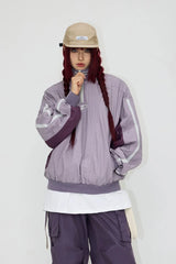 Vintage Colorblock Pullover Jacket