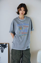 26SS★ハッピー バスケット ピグメント ショートスリーブ Tシャツ