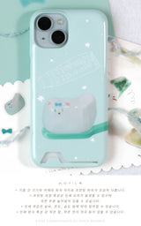 ✧ グロッシーカードスマホケース ✧ パピートゥースブラシ