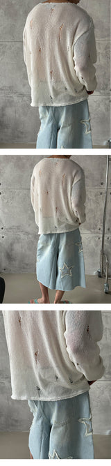 [S/S] ダメージネットロングスリーブ (4color)
