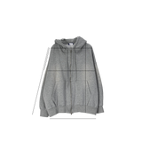 cat brush fleece hood zip-up
