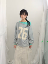 Numbering loose sweatshirt