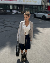 Aine Ribbed Button Holter Sleeveless (+With Cup)